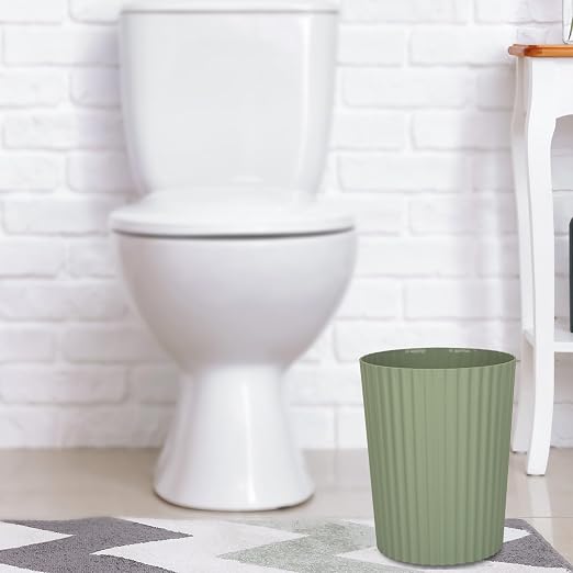 JiatuA Small Trash Can Plastic Wastebasket Round Garbage Container Bin for Bathroom, Kitchen, Bedroom, Home Office, College Dorm, Green - Image 6