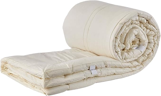 Sleep & Beyond myPad 100% Washable Wool Mattress Pad 0.5 inch Thick Luxurious Comfort - Wool Fibers - Chemical -Free - All -Season Bedding Solution Long -Lasting - Twin XL 39x81 inch