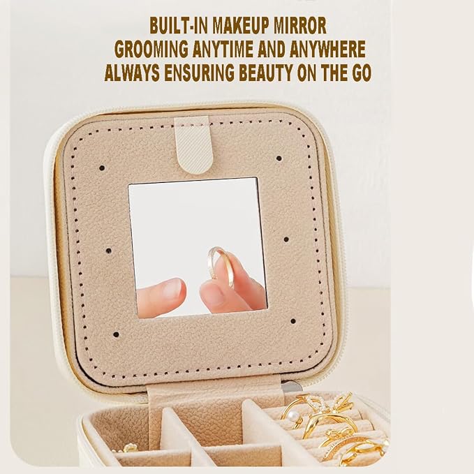 Compact And Secure Jewelry Boxes For Women Small Jewelris Box For Travel Portable Case With Lock And Key Beautiful Jewelry Organizer Storage Solution - Image 3