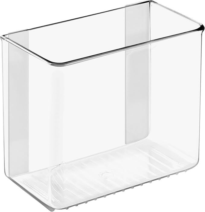 iDesign Adhesive Organizer Bin - Damage-Free Hanging for Kitchen, Bathroom, or Office - Set of 4 - Clear - Image 9