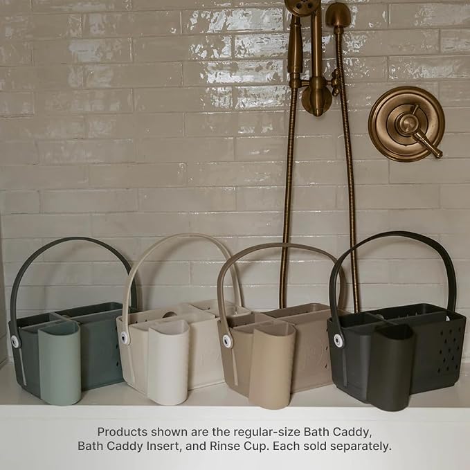 Parker Baby Large Bath Caddy | BPA Free & Food Grade Shower Caddy Organizer for Toys & Supplies | Quick-Dry, Sturdy & Perfect Size Shower Basket w/Handle in Neutral Colors - Image 9