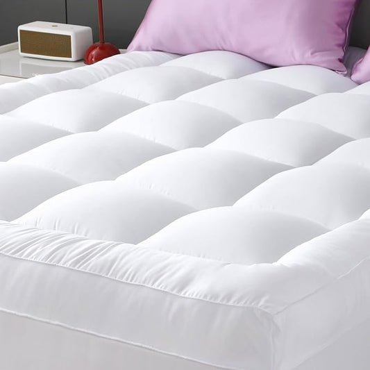 YUGYVOB Queen Size Mattress Topper Extra Thick, Cooling, and Breathable Mattress Pad 8-21" Deep Pocket Soft Down Alternative Fill