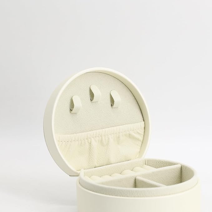 COLLECTIVE HOME - Travel Jewelry Case, Elegant Half-Moon Design with Gold Monogram, Detachable Handle, Personalized Accessory Organizer, Gift for Fashion-Forward Women and Teens (b) - Image 5