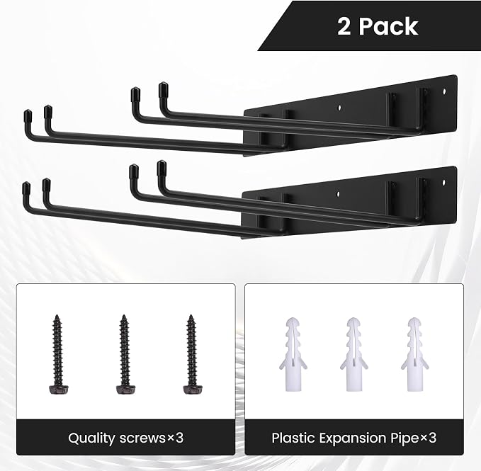 Folding Chair Rack,Metal Folding Chair Storage Rack - 2-Pack,Heavy Duty Design,Garage Organization & Foldable Chair Hanger - Image 4