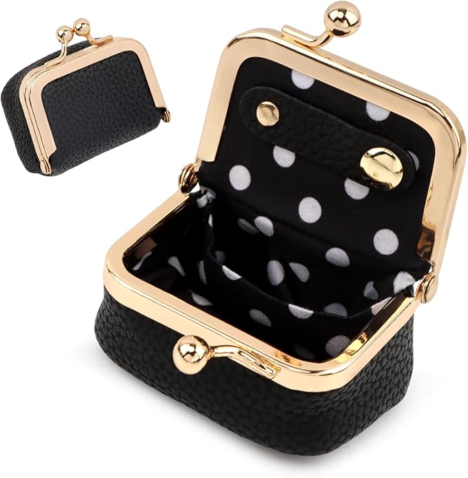 PU Leather Mini Jewelry Box, Vintage Portable Mini Jewelry Organizer with Kiss Lock, Compact Travel Case for Rings, Earrings, Necklaces - Ideal Gift for Women - Image 9