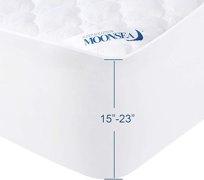 Queen Mattress Pad Thick Quilted Mattress Topper, Air Mattress Cover, Super Soft Breathable and Noiseless Down Alternative Fiber Extra Thick Mattress Pad with Deep Pocket Fits up to 23 Inch Mattress