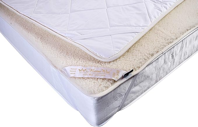 Mattress Topper Sheet Protector Underblanket Extra Thick Mattress pad Cover Woolmark Under Blanket (Twin XL 39" x 80" - 100 x 200 cm)