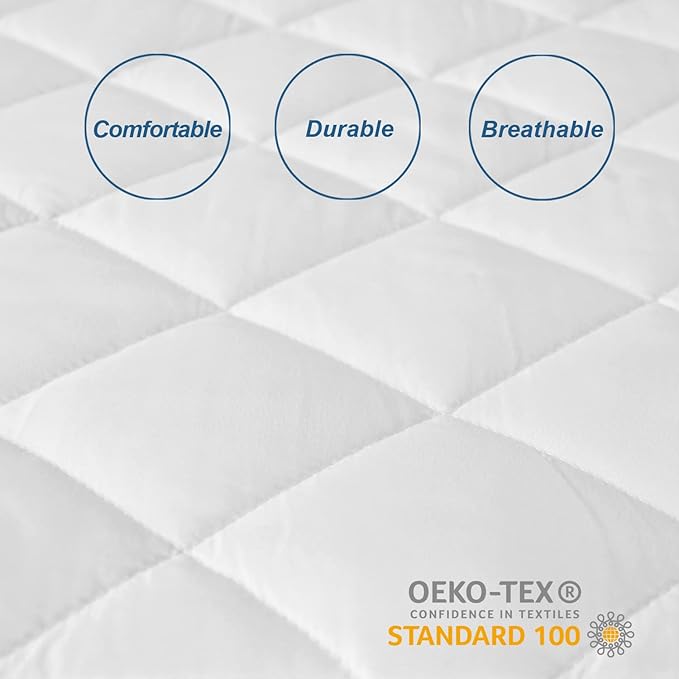 Mattress Pad Protector Waterproof, Absorbent Mattress Pad Cover Quilted Fitted Mattress Protector, Down Alternative Filling Deep PocketRV Short King Mattress Protector 72x75 Inch