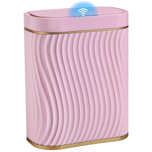 Ogikey Bathroom Small Trash Can with Automatic Touchless Lid, 2.6 Gallon Smart Garbage Can Narrow Waterproof Trash Bin for Bedroom, Office, Living Room by Ogikey