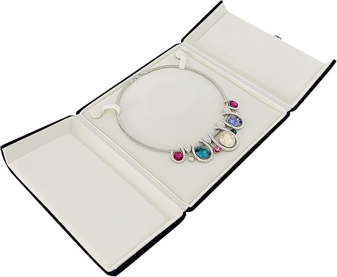 Velvet Jewelry Case for Pearl Necklace Large Velvet Necklace Stoarge Box for Pearl Strands Multi-strand Necklace Storage Box (Jewelry not included) - Image 6