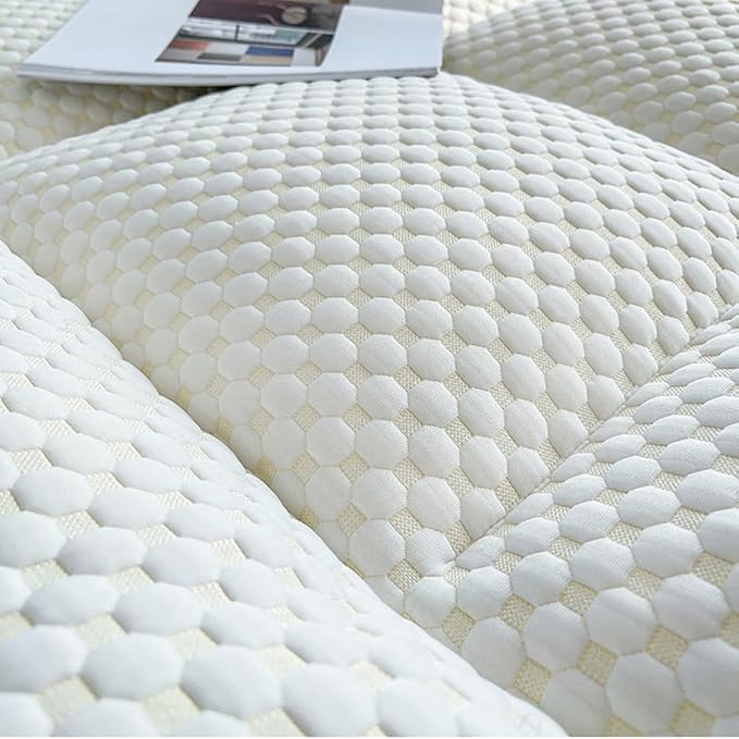 Mattress Topper Queen Size - Breathable Folding Mattress Pad for Back Pain Relief Soft & Plush Mattress Protector - Pillow Top Bed Topper for Firm Mattress