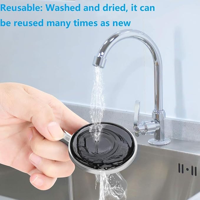 TESOT Suction Cup Shower Caddy, Shower Shelf Soap Dish with Hooks for Razor, Sponge, Rust Proof 304 Stainless Steel, Black - Image 6