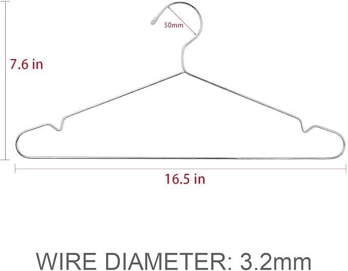 TIMMY Wire Hangers 30 Pack Stainless Steel Strong Metal Wire Hangers Clothes 16.5 Inch - Image 5