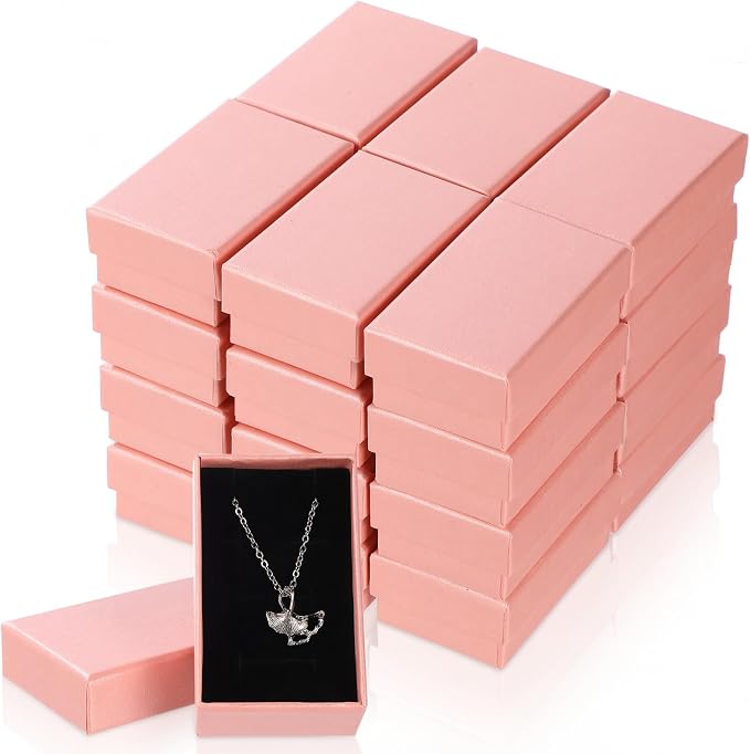 Batiyeer 36 Pcs Cardboard Jewelry Gift Boxes Jewelry Boxes Packaging Small Earring Gift Box with Lids for Necklace Ring Bracelet Party by Batiyeer
