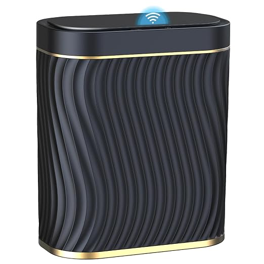 Ogikey Bathroom Small Trash Can with Automatic Touchless Lid, 2.6 Gallon Smart Garbage Can Narrow Waterproof Trash Bin for Bedroom, Office, Living Room by Ogikey