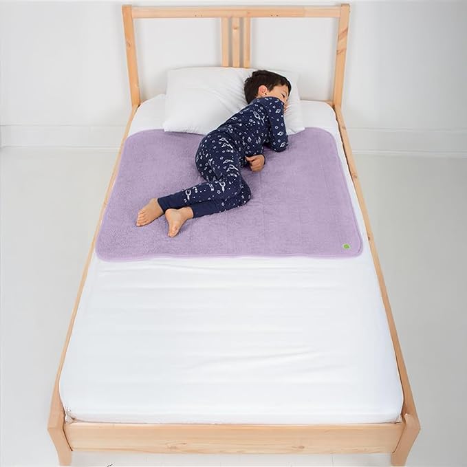 PeapodMats Bedwetting & Incontinence Waterproof Bed Mat - Reusable Underpad. Secure Placement & Breathable. Washable. Enviro Friendly 3x3 (Mauve) Mattress Protector & Pee Pad for Kids & Adults