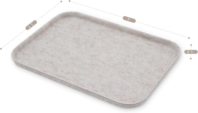 Welaxy Felt tray Lid for Storage Bins Drawer Organizer bin cap of box catchall entryway holder sleek minimalist lifestyle (Oatmeal Lid, S) - Image 6