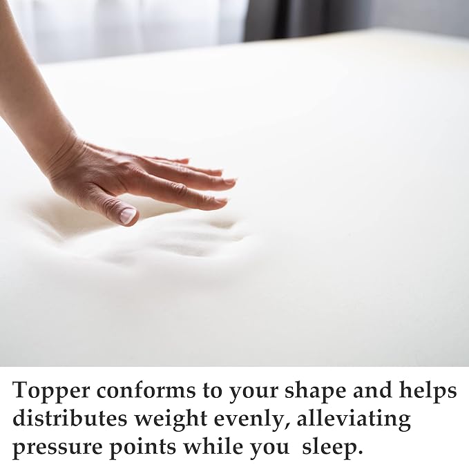 Nutan, 2-Inch High Density Medium Firm Foam Mattress Topper, CertiPUR-US Certified for Superior Comfort and Support, Full, Green