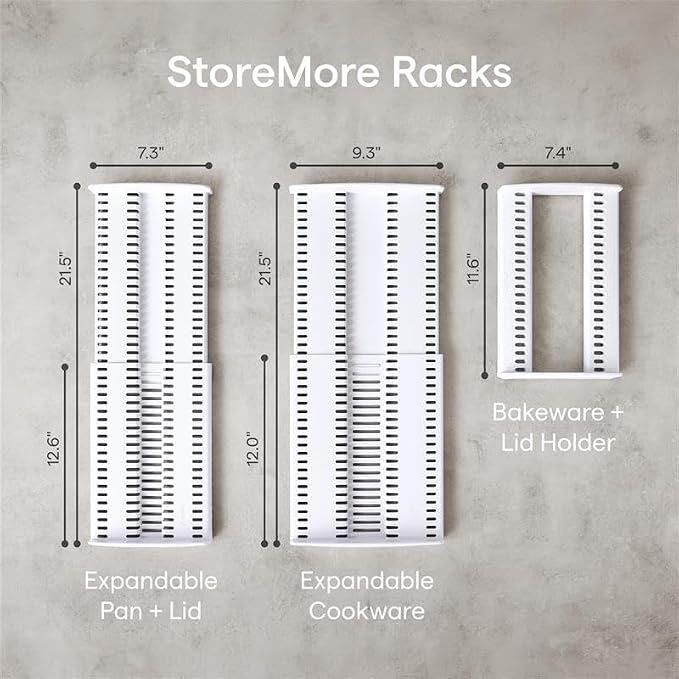 YouCopia StoreMore Cookware Rack with Tall Steel Wires, Adjustable Pan and Lid Organizer for Kitchen Cabinet Storage, Classic Edition - Image 9