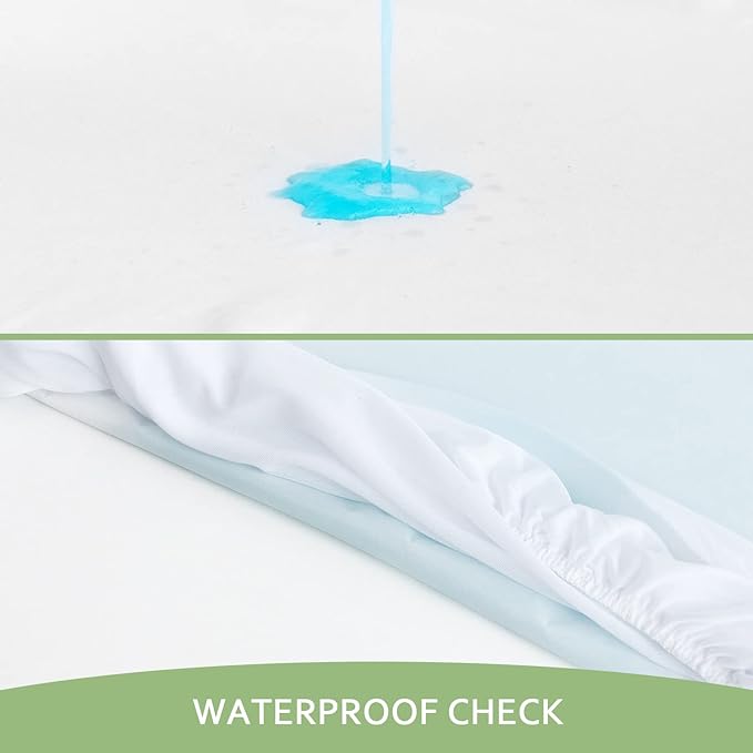 Full Size Mattress Protector, Skin Friendly and Breathable Mattress Cover, Viscose Jersey Double Bed Size Mattress Pad with 14" Deep Pocket