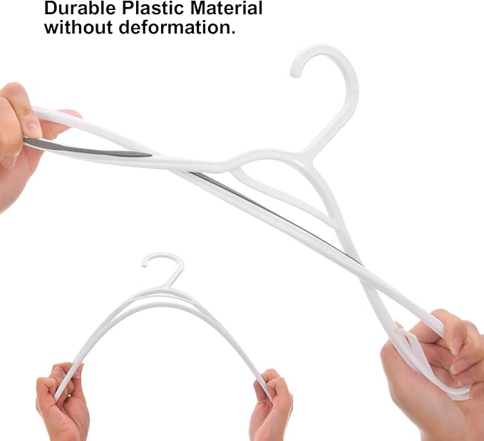 30 Pack Bendable Plastic Hangers Light-Weight Non-Slip Clothes/Suit Hangers(Grey) - Image 5