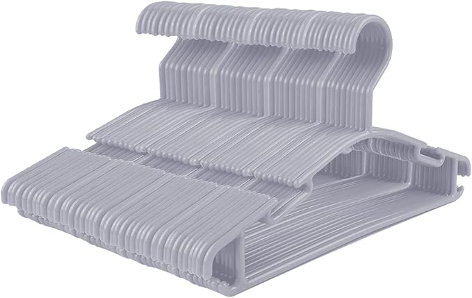 GoodtoU Plastic Baby Hangers, Gray, 60 Pack, Sturdy and Durable, Ideal for Kids' Clothes by GoodtoU
