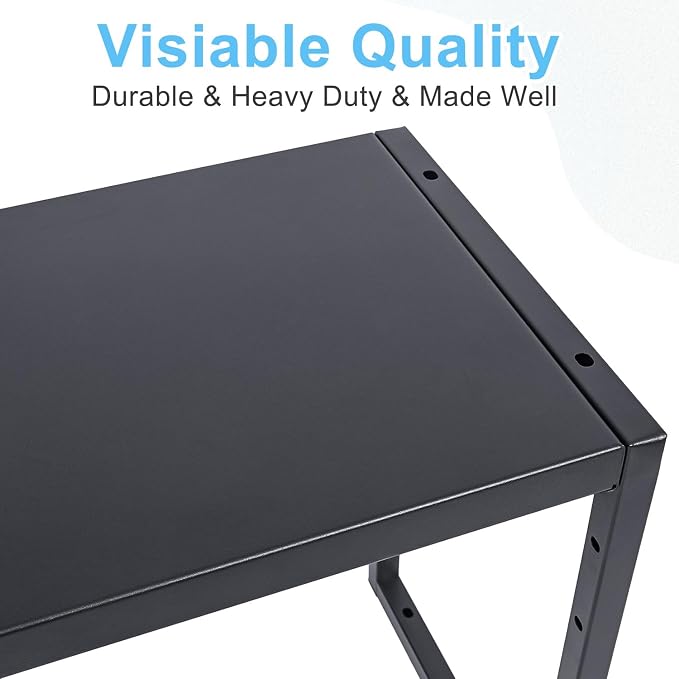 Expandable Metal Storage Shelves, 110LBS Heavy Duty Shelving Units and Storage For Pots Pans Small Appliances, Adjustable Metal Storage Shelf Rack For Kitchen Cabinets Closet Pantry Warehouse Garage - Image 8