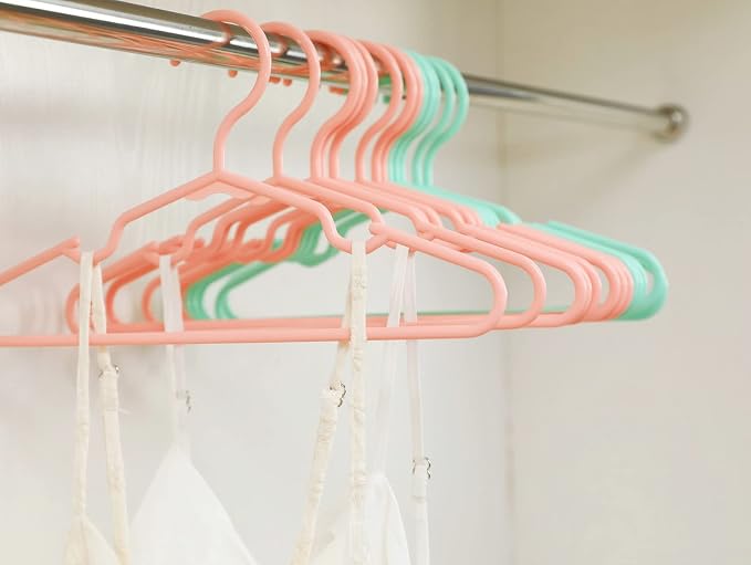 120-Piece White Plastic Baby Nursery Closet Hangers, Anti-Slip Laundry Infant Pant Hanger for Newborn Clothes Gift, Ultra-Thin Hanger for Girl Boy Toddler - Image 5