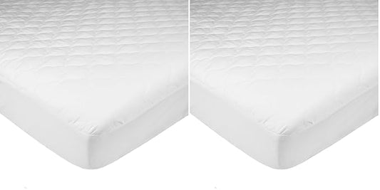 TL Care Ultra Soft Microfiber Waterproof Fitted Pack N Play Playard Mattress Protector, Quilted Mattress Pad Cover, 27"x39" (Pack of 2)