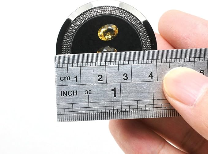 Small Loose Diamond or Gemstone Display Box Case Holder Show Container Metal (Black- 1.5x0.6) - Image 5