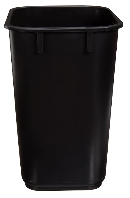 Amazon Basics Small Rectangular Commercial Office Wastebasket, Easy to Clean, 3 Gallon, Black, 2-Pack - Image 5