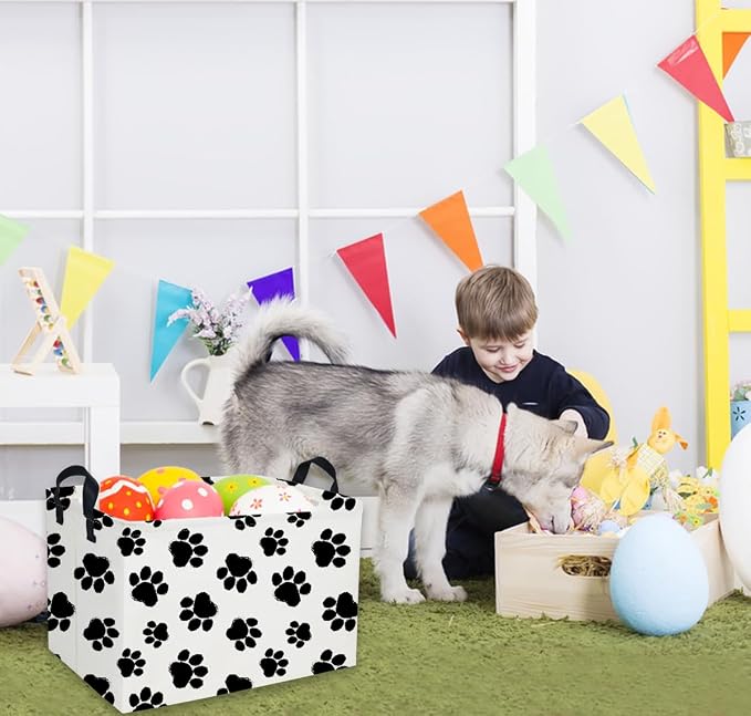 Rectangular Dog Baskets Gift Bins Empty Kids Storage Basket Baby Boy Basket Kids Dog Toy Storage Bin Organizer Box Room Decor for Home(Dog Bins) - Image 6