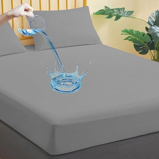 Waterproof Mattress Protector King Size, Breathable Mattress Cover, Fitted Deep Pocket Mattress Pad Cover Stretches up to 21 Inches, Soft Noiseless Bed Cover