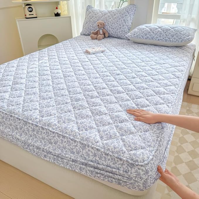 Mattress Protector, Soft Breathable Noiseless Mattress Cover with Stretchable Pockets for 6-11 inches Mattress, Machine Washable (06,King 72"x80")