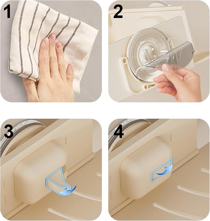 ONXE Corner Shower Caddy Suction Cup,Shower Shelves with Hooks,No Drilling Powerful Suction Bathroom Organizers and Storage,Removable Waterproof Rustproof Metal Shower Bathroom Decor (2 Pack-White) - Image 6