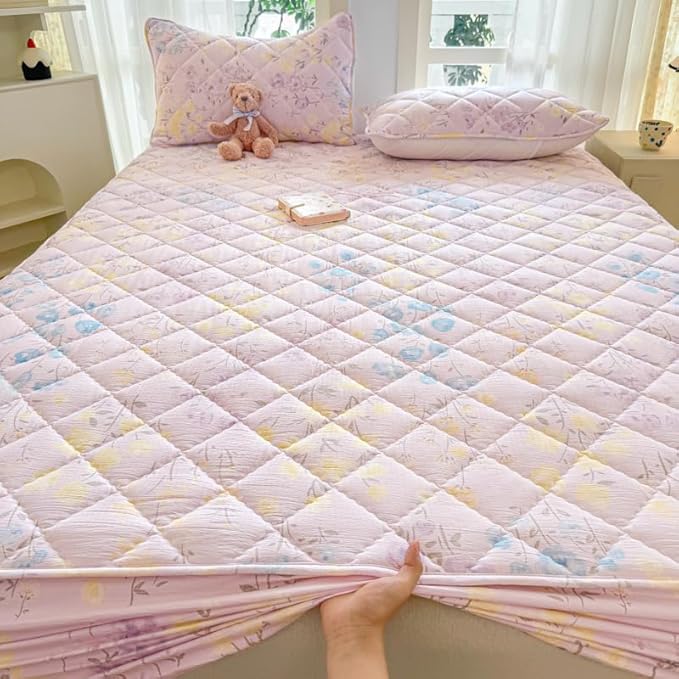 Mattress Protector, Soft Breathable Noiseless Mattress Cover with Stretchable Pockets for 6-11 inches Mattress, Machine Washable (03,Twin 36"x75")