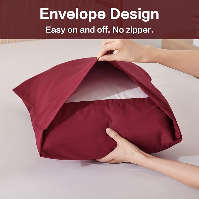 ROSGONIA Oversized King Comforter 128x120, 3pcs Super King Plus (1 Dark Red Comforter & 2 Pillowcases) Lightweight Warm Bedding Set Blanket Quilt