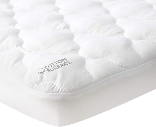 Waterproof Mini Crib Mattress Pad Sheets Fitted (Cover Only), Cotton Fabric Mini Crib Protector, Fits Dream On Me Folding Playard Mattress, Baby Playard Sheets Cover