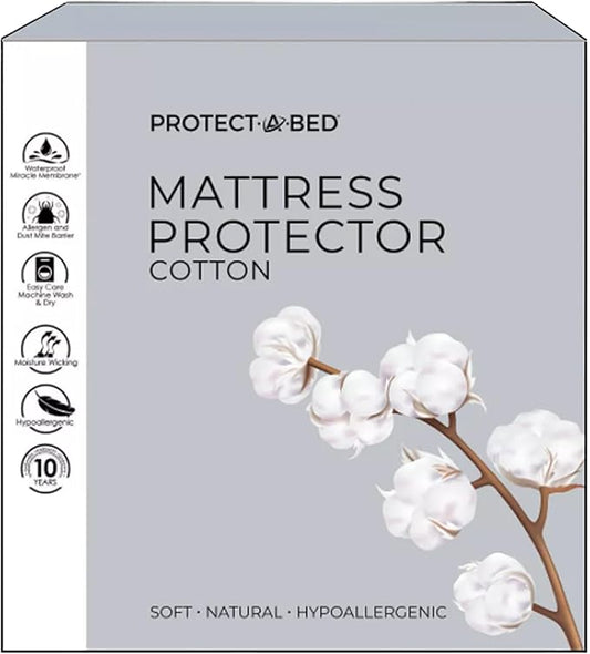 Protect-A-Bed Cotton Jersey Mattress Protector, Twin XL