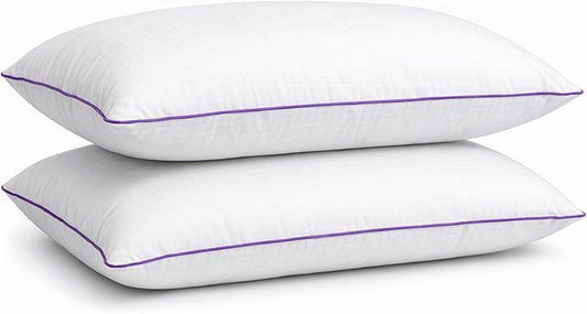 Pillows Queen Size Set of 2 – Bed Pillows for Sleeping, Down Alternative Pillows, Soft Yet Supportive, Maintains Loft, Hotel Quality, Machine Washable