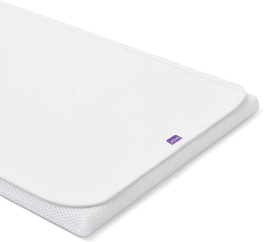 Snuz - Baby Crib Waterproof Mattress Protector for Night Time Accidents, Super Soft and Absorbent Cotton Pad, Hypoallergenic, Machine Washable (30 x 16”)