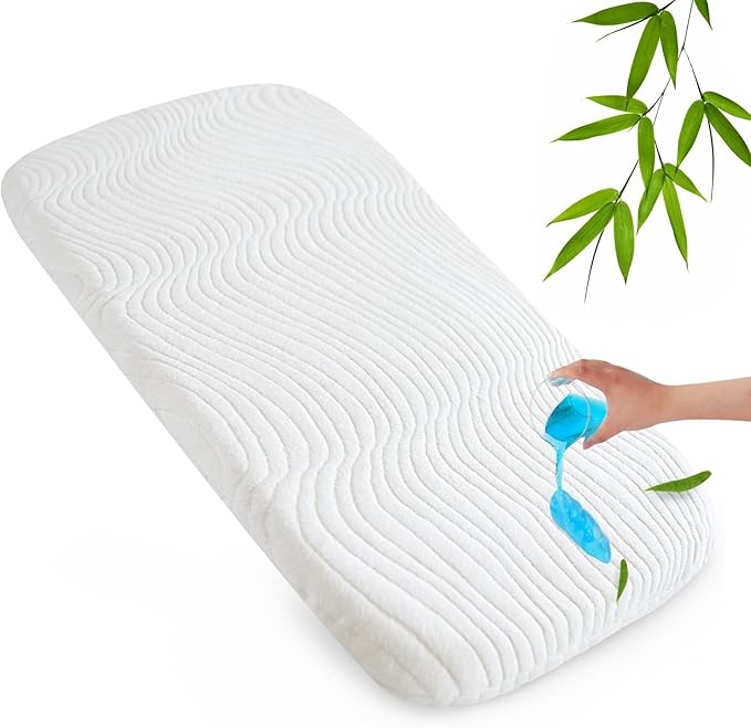 Baby Bassinet Mattress Pad 20" x 33"x 1" Compatible with Baby Delight/KoolerThings/ANGELBLISS/Mika Micky Bassinet, with Waterproof and Washable Mattress Cover