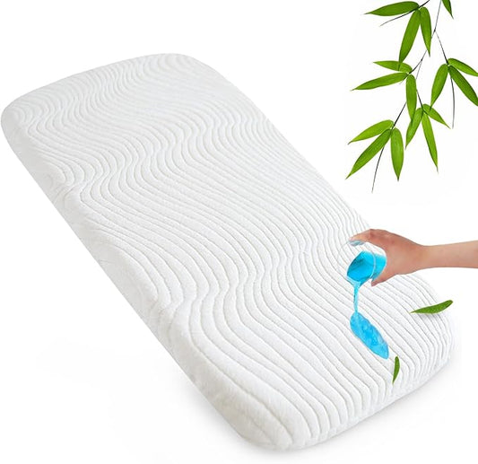 Baby Bassinet Mattress Pad 20" x 33"x 1" Compatible with Baby Delight/KoolerThings/ANGELBLISS/Mika Micky Bassinet, with Waterproof and Washable Mattress Cover
