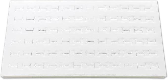 TheDisplayGuys For Your Modern Living 2-Pack 72-Ring Holders Leatherette Foam Padding Jewelry Inserts - Tray/Case Liners - Retail Display, Storage (White) by The Display Guys - Image 8