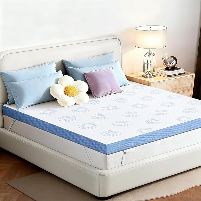 Extra Firm Mattress Topper King: 3 Inch High Density Foam Mattress Pad, Super Support Bed Topper for Back Pain, Breathable Washable Anti-Slip Cover, No Smell, CertiPUR-US Oeko-Tex Certified 80x76