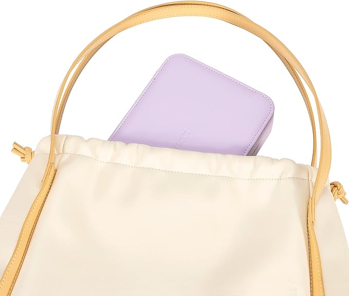 LANDICI Small Jewelry Box for Women Girls, PU Leather Travel Jewelry Case, Portable Jewelry Organizer Storage Holder Display for Ring Earrings Necklace Bracelet Bangle Men Kids Gift, Lavender - Image 7