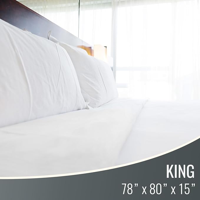 DMI Waterproof Mattress Protector, Mattress Pad, Waterproof Mattress Cover, Bed Pad and Bed Coverr, Encased Zippered Fit, King (Pack of 24)