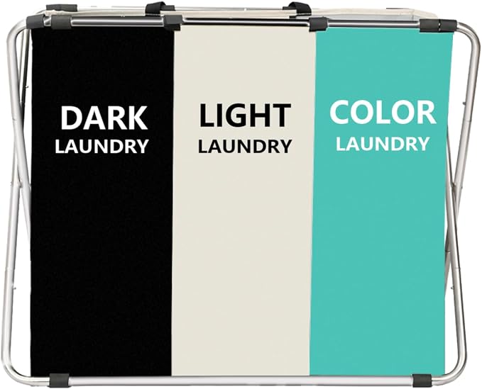 1-Pack Large Laundry Basket, Waterproof, Freestanding Laundry Hamper, Collapsible Tall Clothes Hamper with Handles for Clothes Toys in the Dorm & Family Closet Storage and Organizer (Green) - Image 2