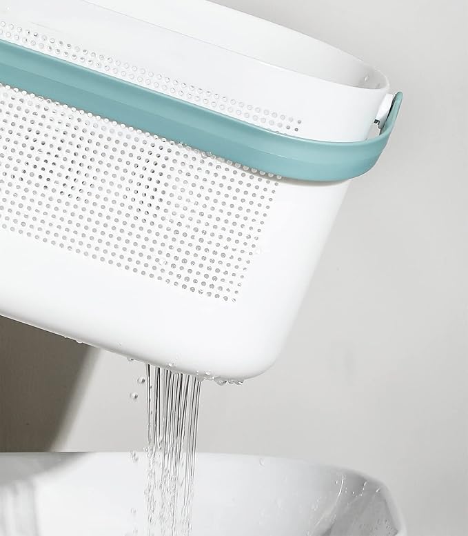UUJOLY Plastic Storage Baskets with Handles, Shower Caddy Shelf Organizers Basket for Bathroom, Kitchen, Dorm Room, Green - Image 7