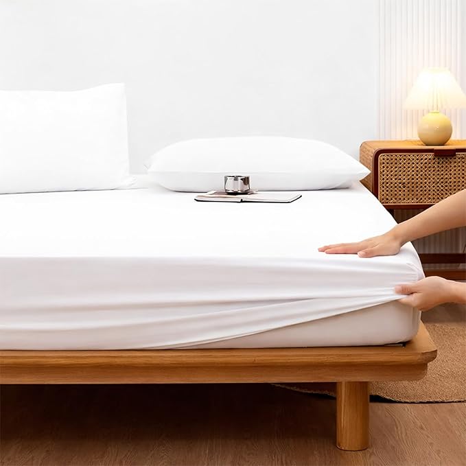 2 Pack 【Dorms Hotel Exclusive】 Twin XL Mattress Protector(Fits 6-18" Deep) 5-Sided Fitted Sheet Style Breathable Terry Cloth Top Waterproof Mattress Cover for Twin XL Size Bed